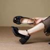Chunky Heel Mary Jane Shoes Spring and Autumn New Pumps Bow Retro High-heeled Shoes for Women Fashion Loafers