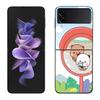 Милый Чехол BuBu DuDu для Samsung Z Flip 7 6 5G Galaxy Z Flip 5 4 3 Черный Жесткий Чехол Роскошный PC Корпус Coque