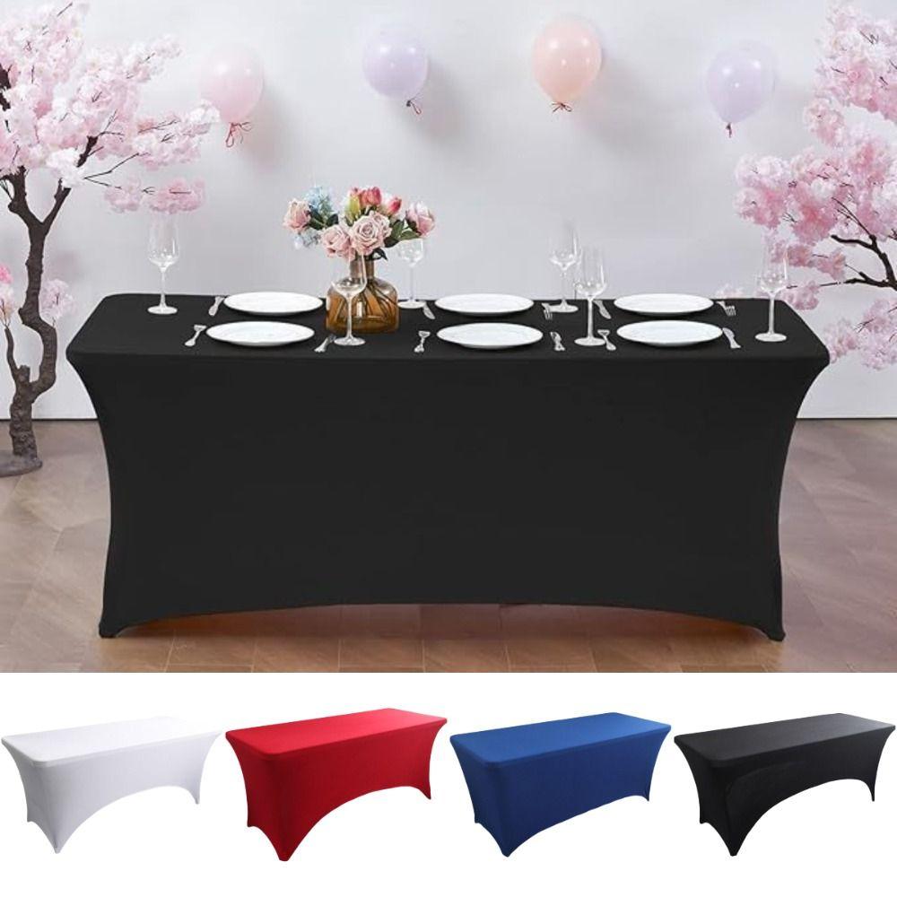 Universal High Stretch Tablecloth Washable Bed Cover Black Rectangular Table Cloth Beauty Massage