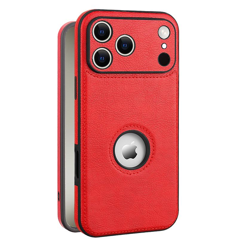 Чехол для iPhone 17 16 15 14 13 12 11 Pro Max Plus, мягкая кожаная задняя панель с отверстием для защиты объектива, чехол с полным покрытием по краям