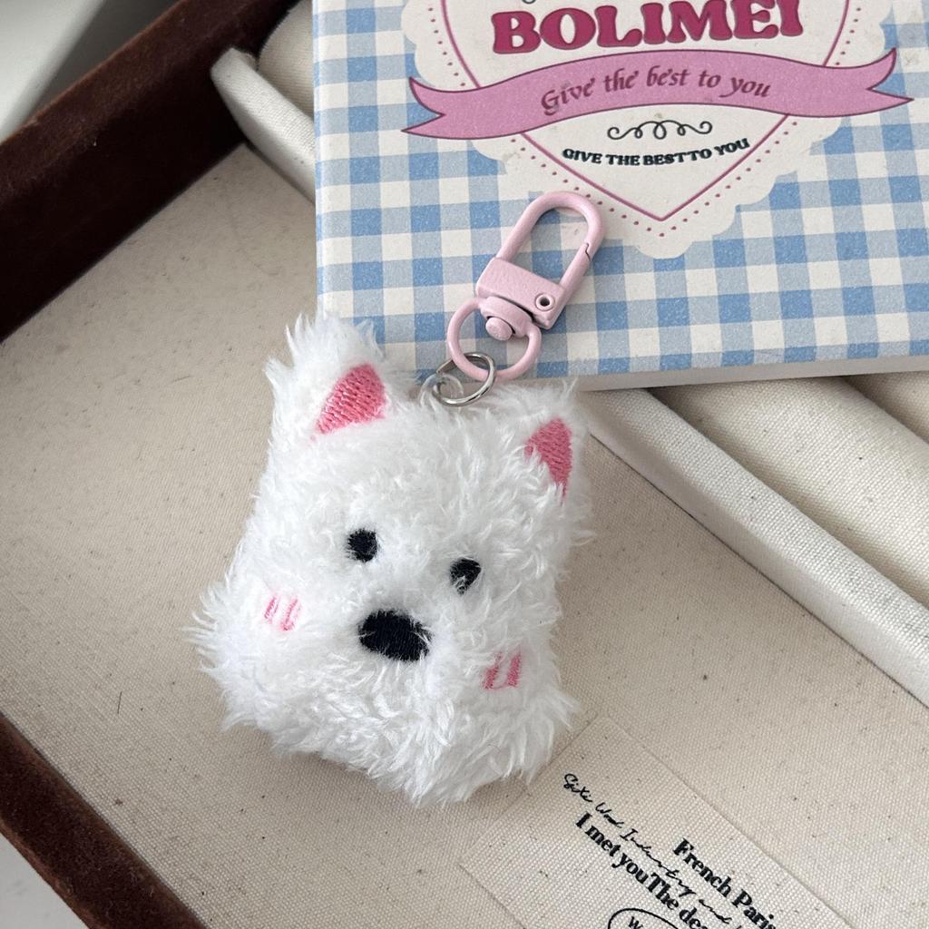 Плюшевый щенок вест-хайлендского терьера - Милый, мягкий брелок, приятный подарок для девочек и друзей.