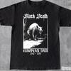 Black Death European Tour Vintage Graphic T-Shirt, Retro Gothic Medieval Plague Rat Dark Art Tshirt, Funny Middle Ages Shirt