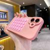 Милый Творческий Присоска Мягкий Силиконовый Чехол Для iPhone 17 Air 16 15 14 Plus 13 12 11 Pro Max Держатель для Селфи Гаджет Забавная Обложка