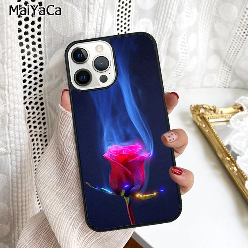 Burning Love Rose Phone Case Cover For iPhone 17 Air 16 15 6s plus 11 12 13 14 pro max shell coque