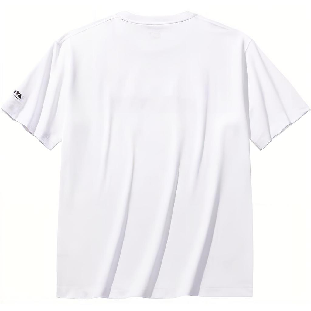 Anta Удобная дышащая универсальная футболка с круглым вырезом и коротким рукавом с надписью для мужчин, цвет «белоснежный» 152528136-1
