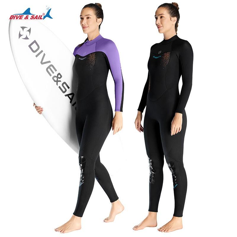 Womens 3mm Full Wetsuit Scuba Diving Snorkeling Surfing Cold Water Swimming Winter Dive Suit