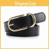 Ladies Solid Color Belt With Simple Alloy Buckle For Casual Office Looks Weekend