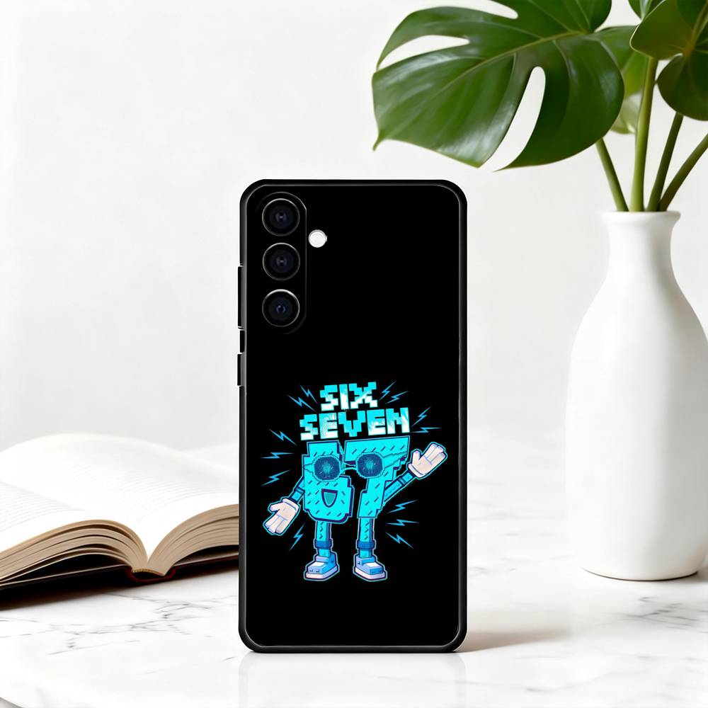 Шесть Семь 67 SS Чехол для телефона Черный Силиконовый Мягкий Для Samsung Galaxy A73,A72,A71,A70,A53,A52,A51