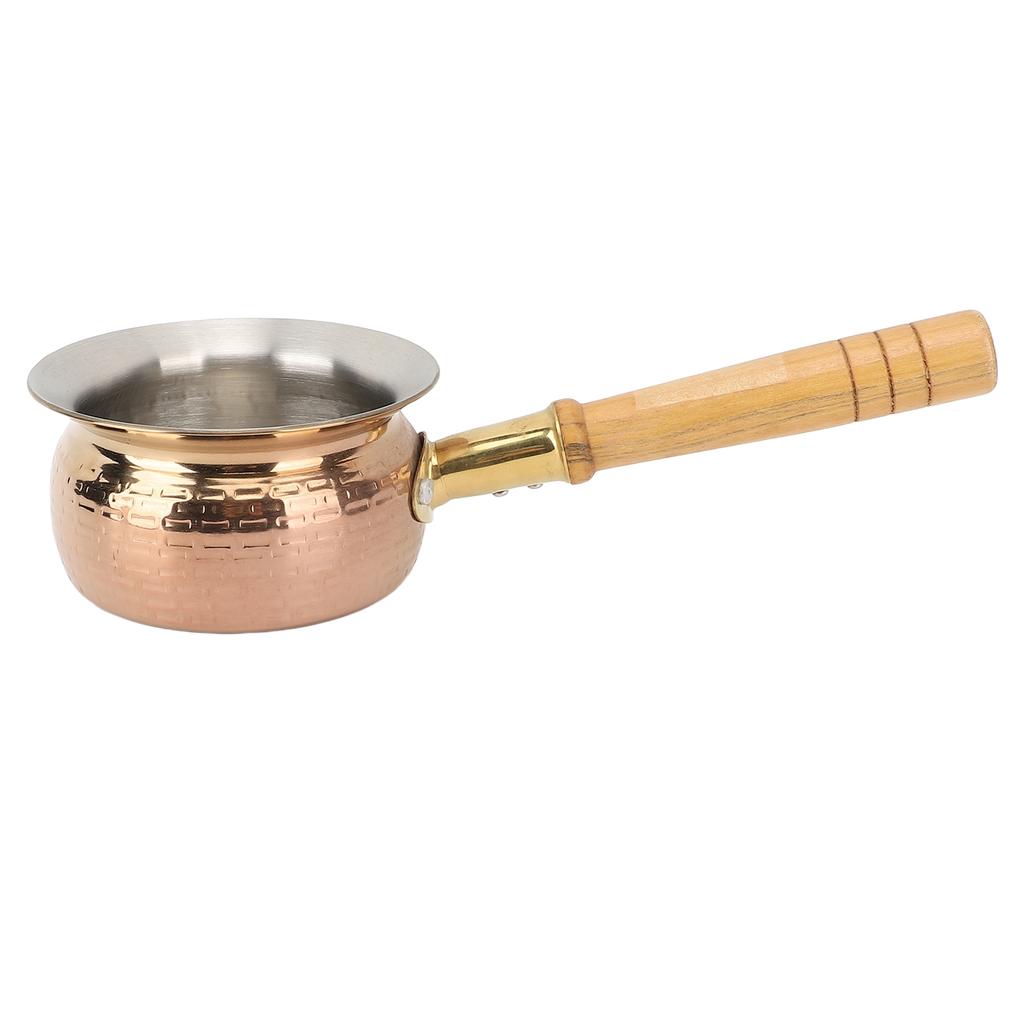 Подогреватель масла из нержавеющей стали, маленькая кастрюля, многофункциональная кастрюля для плавления масла, кастрюля с деревянной ручкой 
