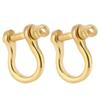 2pcs 10mm Diameter Anchor Shackle Removable Joint U-Type Hook Small Brass Key Ring  Bracelet Making
