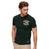 Vintage Athletic Chest T-shirt 100% Cotton Green Émail