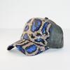 Leopard Print Men's Versatile Baseball Cap with Sequins Casual Sun Protection Duckbill Cap Women's Spring Summer Sun Shading Mesh Cap