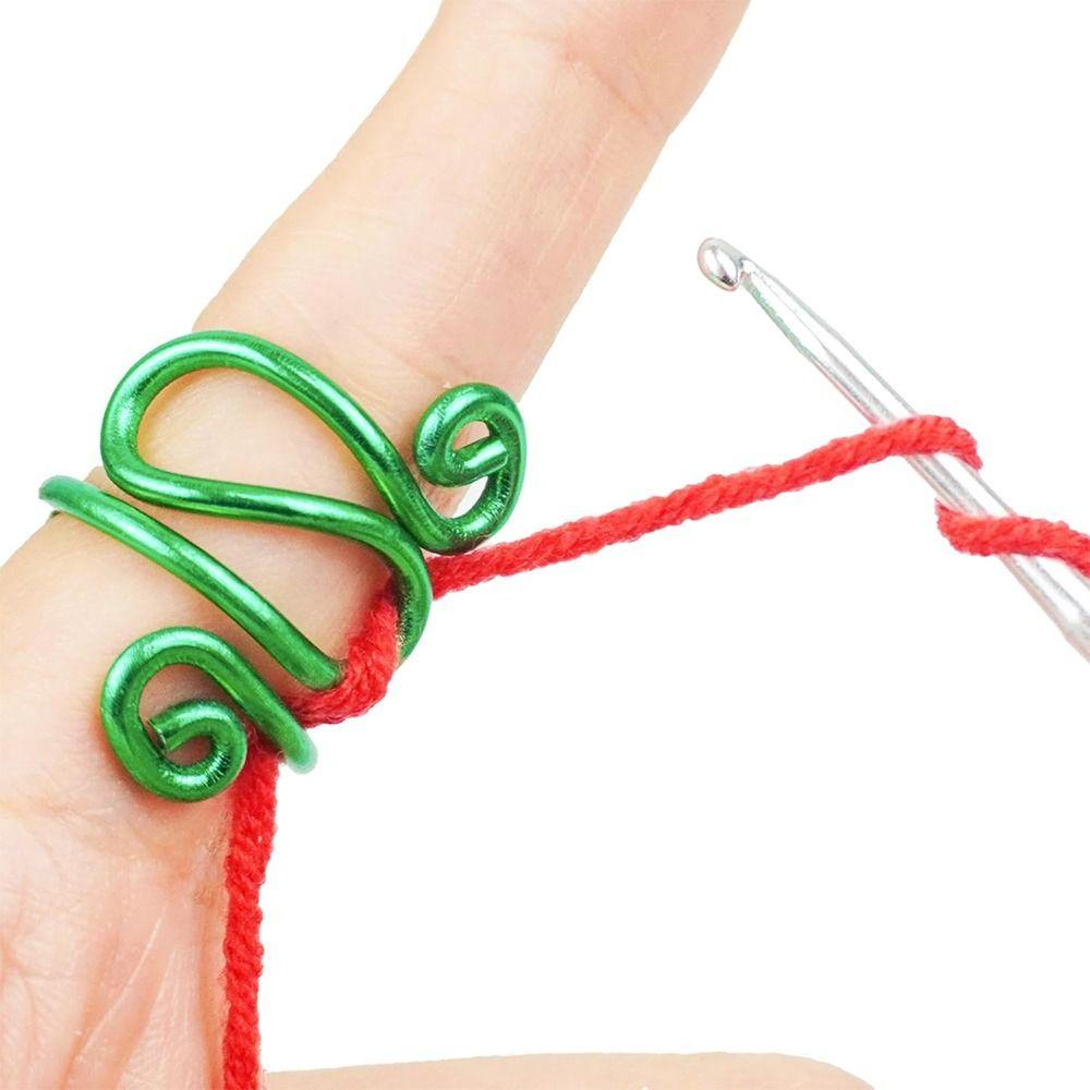 Sewing Accessories Adjustable Crochet Finger Ring Finger Wear Guides Ring Finger Household