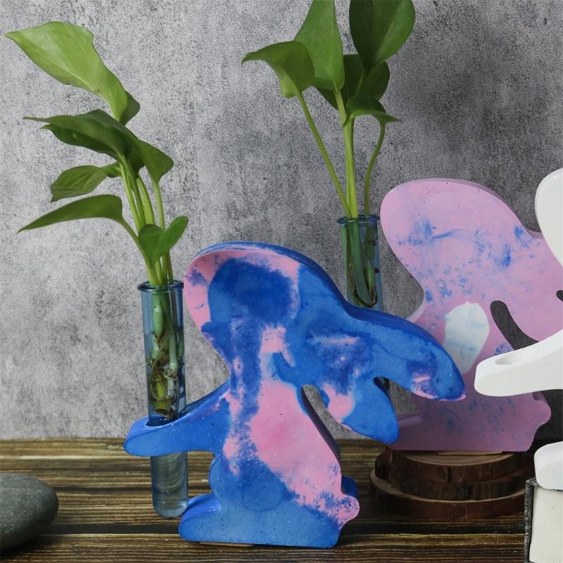 Гидропонная ваза форма силиконовая форма для поделок на тему пасхальных кроликов и украшения рабочего стола дома и в офисе, материал для изготовления