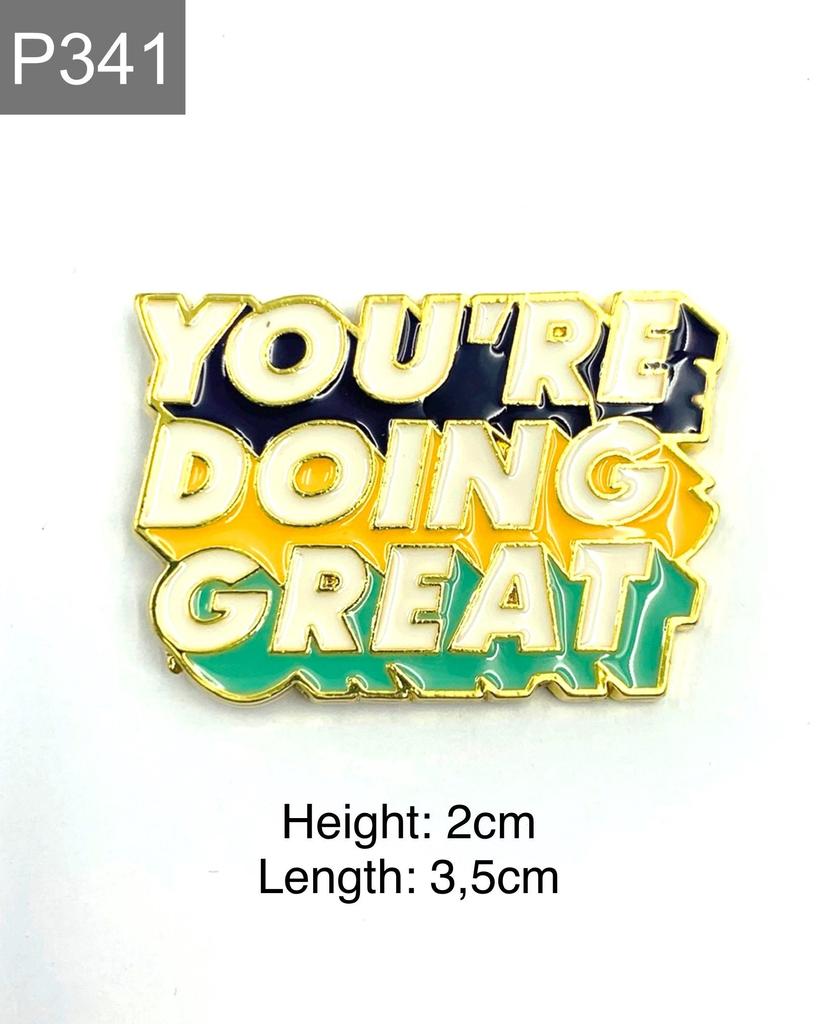 Новая эмалированная булавка с надписью «У тебя все отлично», металлическая заглушка, подарок на день рождения, 1 шт.