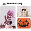 Festive Desktop Display Props Halloween Resin Figurine, Spooky Skeleton Pumpkin Ghost Statue for Vintage Style Collectibles Tiered Tray, Tabletop,
