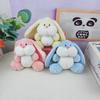 Adorable Plush Bunny Keychain Soft Cartoon Rabbit Bag Charm Doll With Pp Cotton Filling