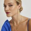 Collier Luxenter en argent 925 avec cristal bleu foncé et finition en or jaune 18K - Zysuo