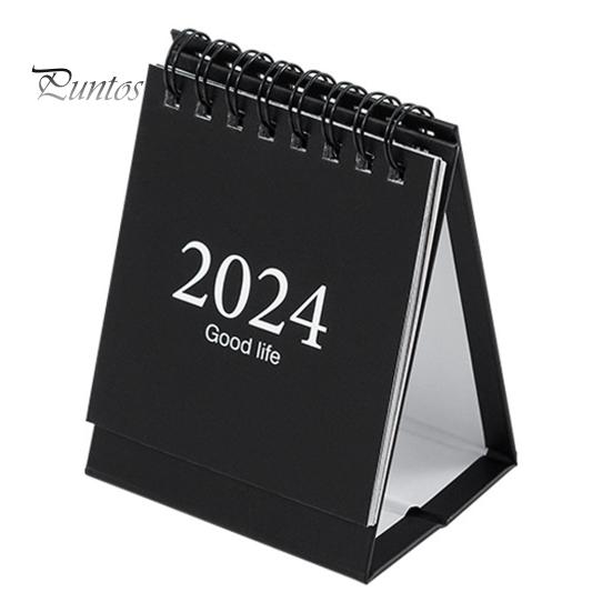 Мини-настольный календарь Спиральная катушка Запись даты переворачивания страниц 12-месячный календарь для планирования Журнал событий Портативная книга-план в простом стиле Год
