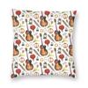Orpheus Guitar Square Pillowcase Polyester Linen Velvet Creative Zip Decor Throw Pillow Case Room Cushion Cover