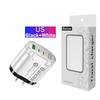 Двойное быстрое зарядное устройство 58 Вт с 2 портами PD + QC3.0 - Штекеры EU, US, UK, AU