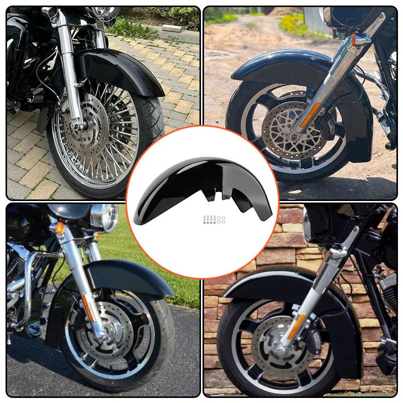 Переднее крыло мотоцикла для Harley Touring Road King Electra Glide 1989-2013 Защитная крышка грязевика Брызговик Глянцевый черный