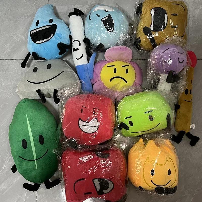 Battle for Dream Island Plush Toys BFDI Plushie Dolls Anime Leaf Fire Flower Waterdrop Bubble Stuffed Figure Kids Peluche Gifts