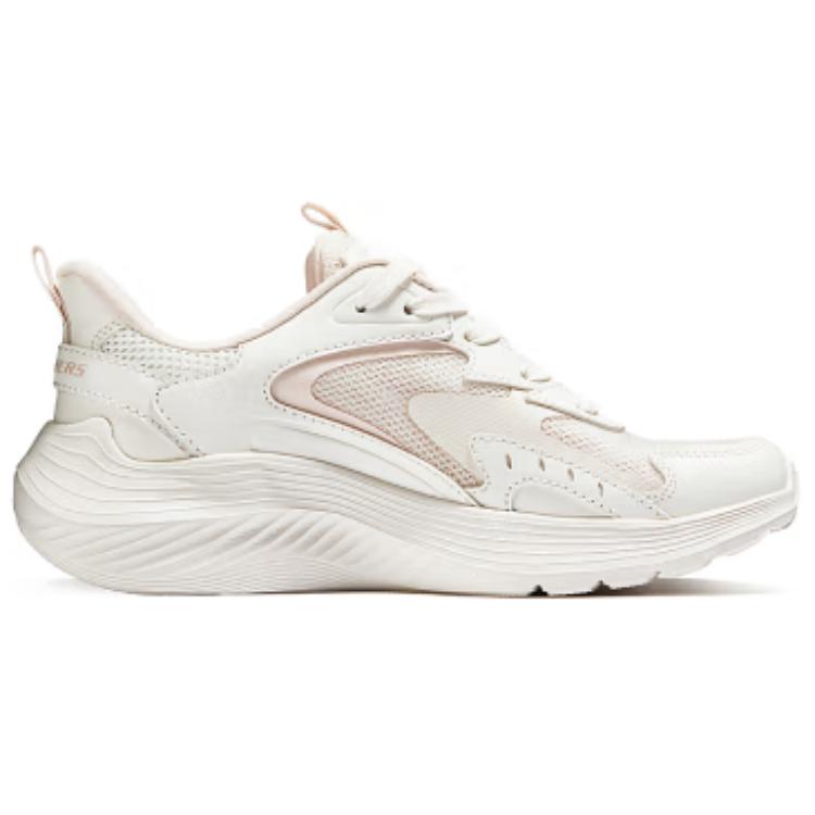 Skechers Сетчатая ткань из ПУ Удобные Повседневные кроссовки с низкой посадкой Женские кроссовки Цвет Off-White 117486-OFWT