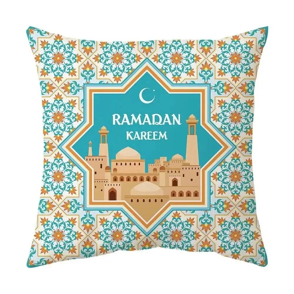 2024 Ид Мубарак наволочка короткая плюшевая удобная наволочка исламский Рамадан декоративная мечеть мусульманская наволочка подарок
