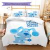 Blue's Clues Pattern Bedding,Quilt Set Quilt Cover Pillowcase Home Birthday Gift (1 * duvet cover + 2 * pillowcase, without core)