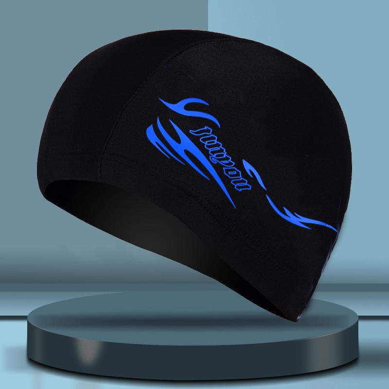 Мужской однотонный набор: шапочка для плавания и пляжные шорты - боксеры большого размера с принтом в виде букв, дизайн против смущения.