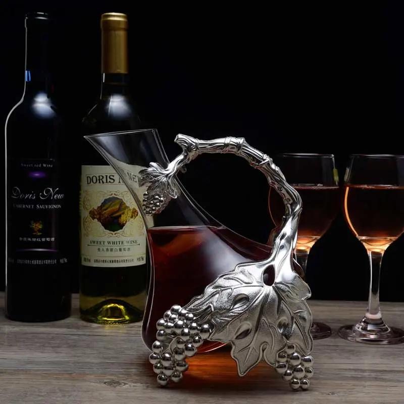 1000 мл креативный роскошный стеклянный графин в европейском стиле для бара, семейного праздника, винный набор, прозрачный графин для красного вина, подарочный набор для бармена