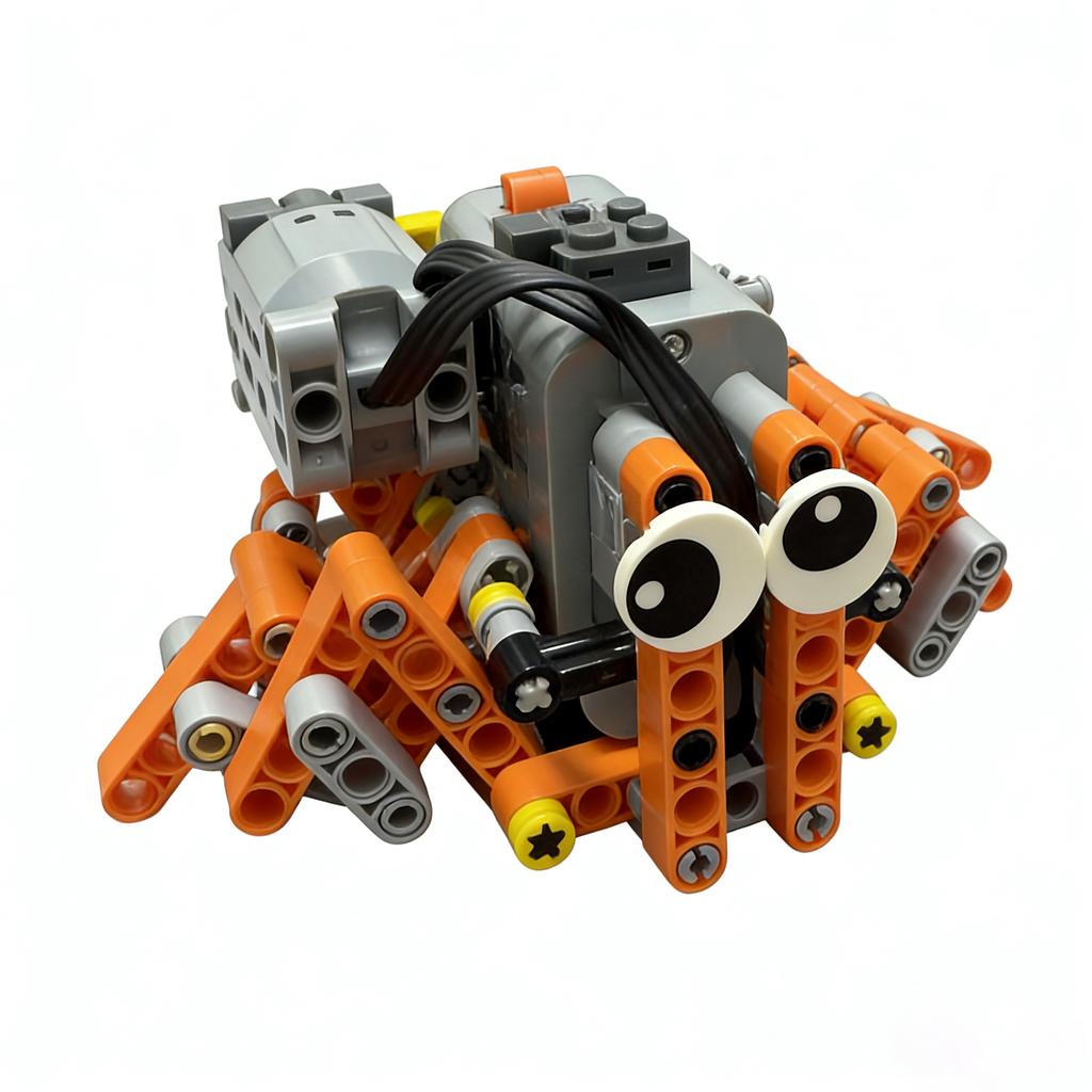 Moc Technical Building Block Power Function Motor Parts 6-Legged Walking Robot Bionic Spider Bricks Diy Puzzle Kids Toys