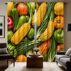 Комплект из 2 предметов HD Праздник урожая кукуруза овощная занавеска зеленая завязка цифровая печать занавеска украшение дома стиль Украсьте гостиную r