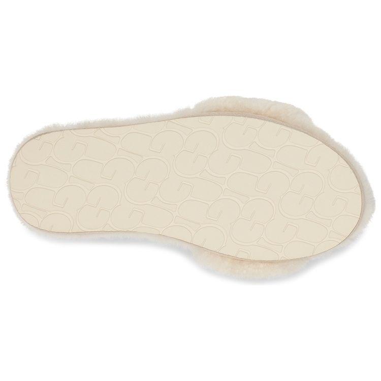 UGG Теплые удобные модные тапочки из овчины женские тапочки натурально-белые 1129670-NAT