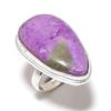 Пурпурит Драгоценный камень 925 Стерлинговое серебро Подарочное ювелирное изделие Кольцо Размер 9