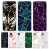 Clear Phone Case for Samsung Galaxy A13 A51 A71 A21S A12 A11 A31 A52 A41 A23 A53 A73 A32 5G A03S Silicone Cover Marble Geometric