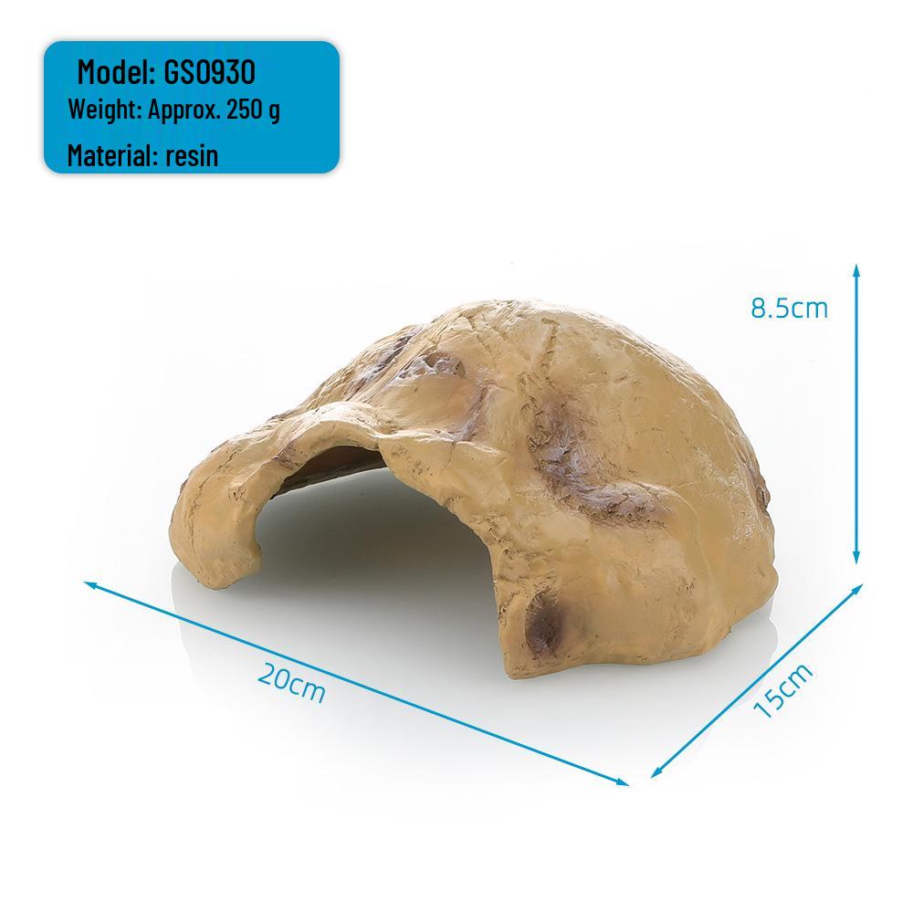 Пещера-укрытие для рептилий и платформа для черепах, смоляное украшение - искусственная скала для аквариумов.