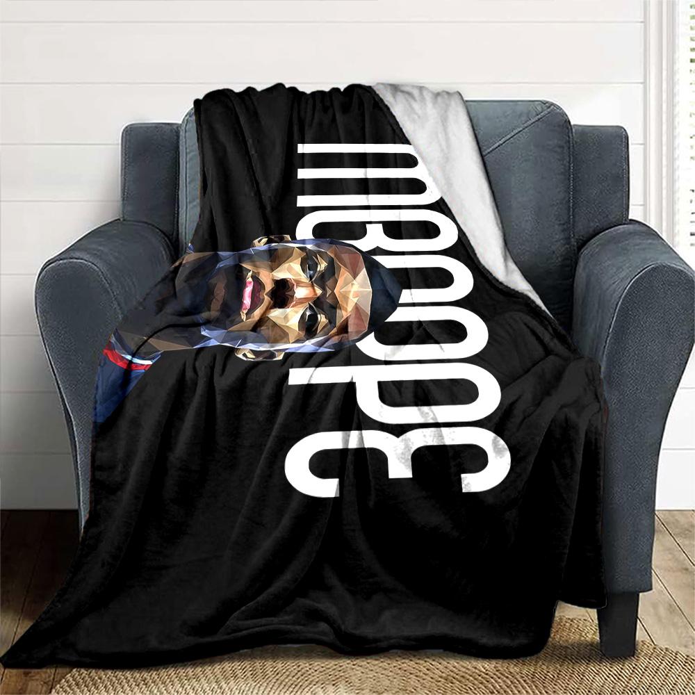Mbappe Celebration Moment Blanket Comfortable Suitable for Bedding Sofa Couch All-Season Use Digital Print Ideal Gift for Friends Family Couples Picni
