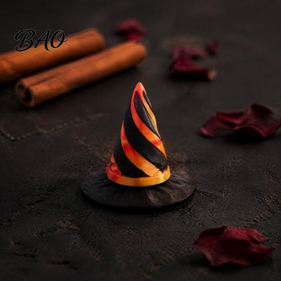 Halloween Party Decorations 3D Printed Spiral Witch Hat Passthrough Fidget Toy, Fun Decompression Toy Sensory Stress Relief for Kids Adults,