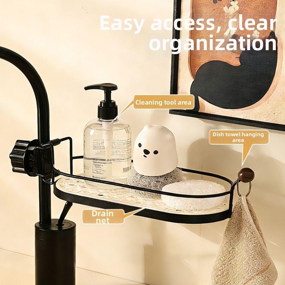 Adjustable Direction Faucet Sponge Rack ABS Drain Storage Holder New Faucet Soap Rack Kitchen Sink