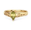 Celtic Peridot Ring 925 Sterling Silver Gold Vermeil Trinity Knot Band Ring