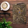 Блокнот для записей Superaura 3D Phoenix Bronze Dnd в винтажном кожаном стиле, 200 страниц, формат А5, антикварный, ручной работы.