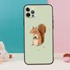 Cartoon Animal Squirrel Phone Case For iPhone 17 Air 16 15 13 12 11 14 Pro Max 12 13 mini 15 16 Plus 16e Cover Coque