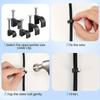 30/50pcs Half Clip J-Hooks With Nails For Pex Pipe Brackets, Round Cable Ties, Black