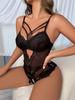Eyelash lace suspender perspective one-piece sex underwear backless open sexy one-piece pajamas original order