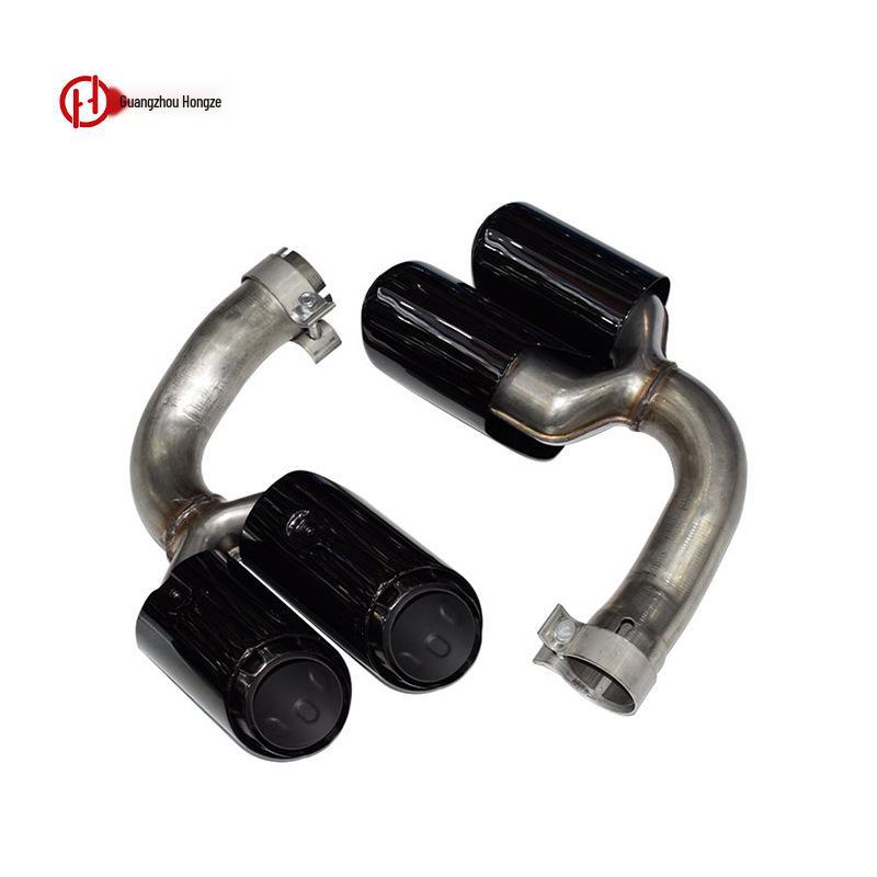 Porsche Cayenne GTS Sport Quad Exhaust Titanium Black Tailpipe for 2018-2025 Models