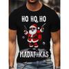Christmas 3D Santa Claus Print T Shirt for Men Casual Short Sleeve Tee Shirts Fashion O-Neck Top New Year Gift Oversized T-Shirt