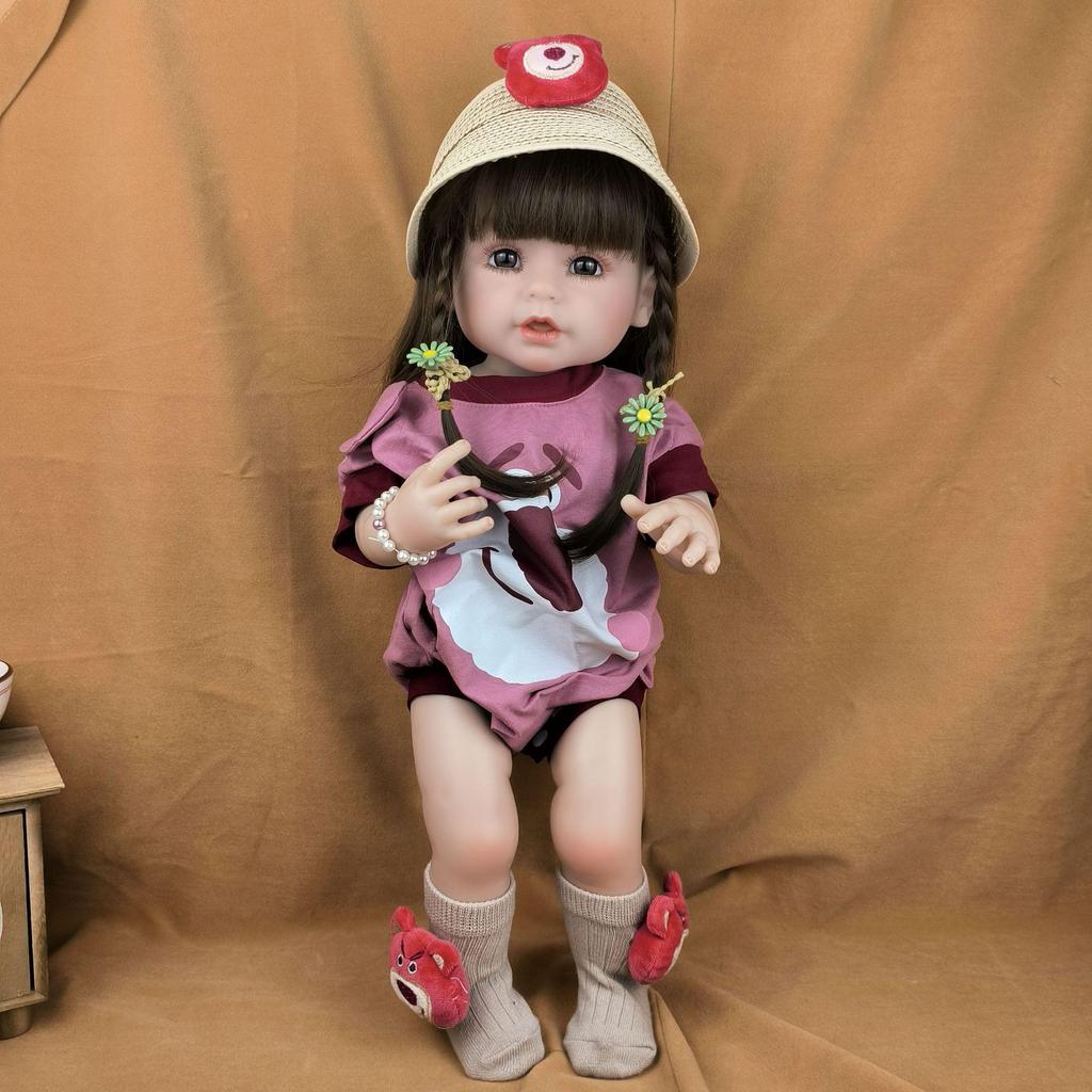 Мягкая силиконовая кукла-реборн, 55 см - Игрушка принцесса для девочки со сменной одеждой, Идеальный подарок для детей