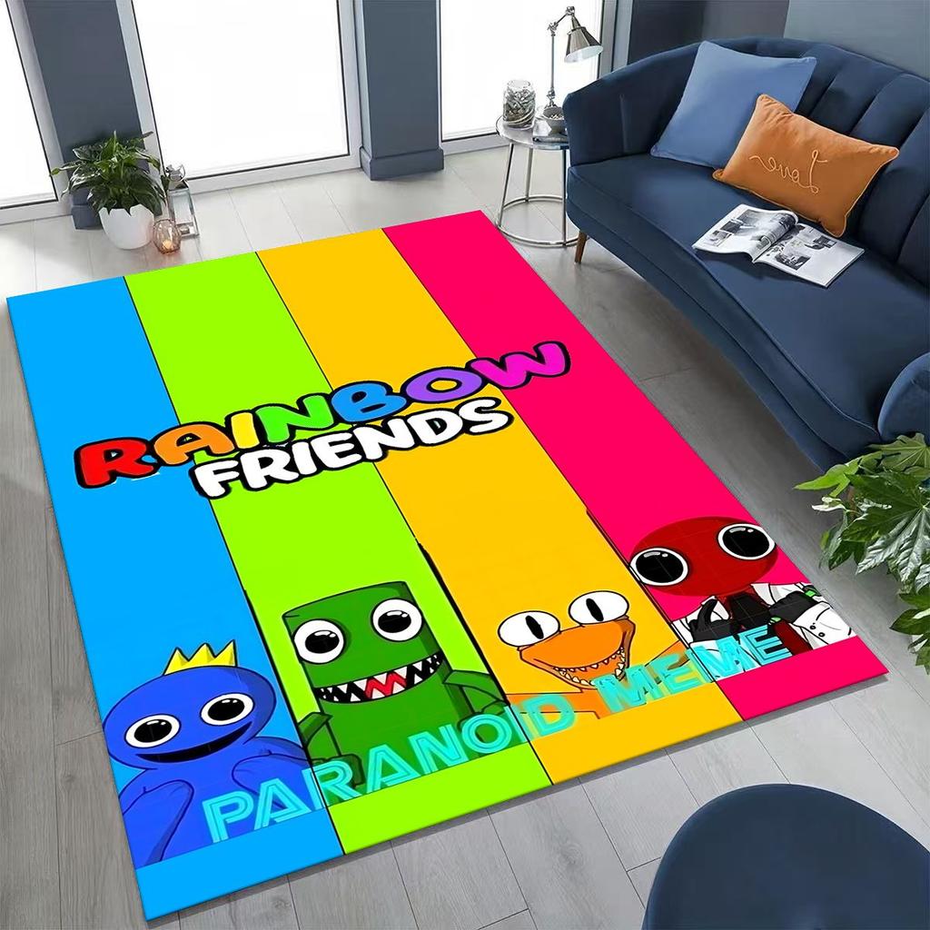 Игровой 3D ковер R-Rainbow F-Friends Мультяшный Арт для Спальни Гостиной Дивана Дома, Входной коврик, Большой Нескользящий коврик для детской игровой